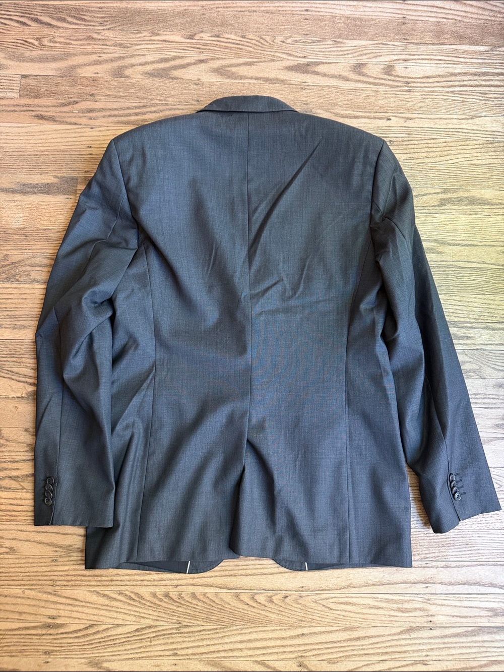 Hugo Boss Men's The Jam Dark wool Charcoal Two-Button Suit Blazer 42L EUC - Picture 10 of 11